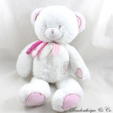Orso di peluche CUDDLY TOY AND COMPANY acchiappasogni orso bianco rosa DC3471 30 cm