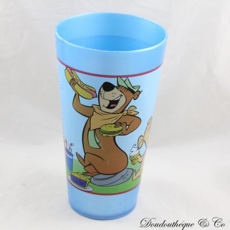 Cup Yogi the bear HANNA-BARBERA plastic glass Yogi bear picnic