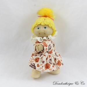 Figurine vintage poupée Cabbage Patch Kid Mini Clip-on Hugger années 80 blonde 9 cm