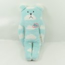 Plush Bear CRAFTHOLIC Good Night blue and white 36 cm