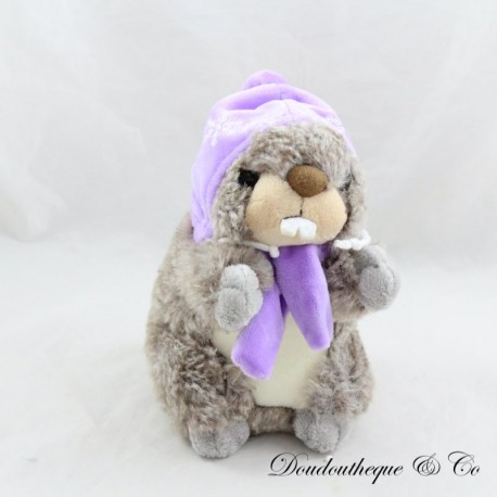 Peluche marmota CREACIONES DANI Castor gris