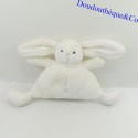 Doudou rabbit BEBE CHOCOLAT white Leana 16 cm