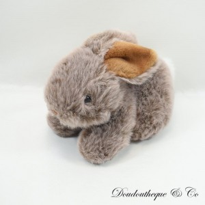 Plush rabbit gray brown ears down