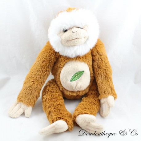 Peluche sonore singe GIPSY marron blanc