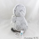 Pinguino di peluche musicale TEX BABY La mia coperta grigio bianco screziato Carrefour 23 cm