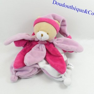Doudou Puppenbär KUSCHELTIER UND GESELLSCHAFT Sammlerblütenblätter rosa weiß DC2799