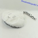 Peluche raie manta PETJES WORL blanche tâches noires 39 cm