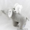 Musical plush elephant JACADI baby elephant and his mom music Brahms 16 cm