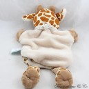 Doudou burattino giraffa BABY NAT' spot marrone bandana beige 31 cm