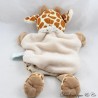 Doudou Puppe Giraffe BABY NAT' Flecken braun Bandana beige 31 cm