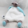 Doudou flaches Nilpferd Bazile BABY NAT' blau und weiß BN0362 Nilpferd Bazile 28 cm