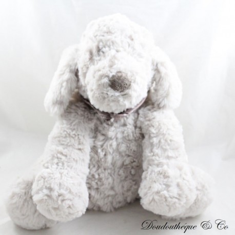 Plush dog ATMOSPHERA Kids beige bandana brown with white polka dots 27 cm Plush dog ATMOSPHERA Kids beige bandana brown with white polka dots 27 cm