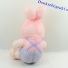 Conejo de peluche BIKIN Puffalump mono de lona paracaídas I love you pink purple vintage 30 cm sentado