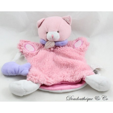 Doudou marionnette chat DOUDOU ET COMPAGNIE Choupi rose poisson DC2900