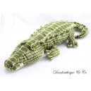 Plush alligator IKEA Klappar crocodile green eyes yellow 56 cm