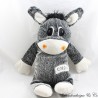 Plush donkey CORSICA eyes embroidered gray white nostrils orange 37 cm