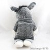 Plush donkey CORSICA eyes embroidered gray white nostrils orange 37 cm