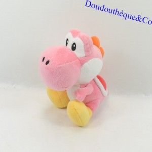Peluche Yoshi SUPER MARIO Nintendo rosa seduta 18 cm