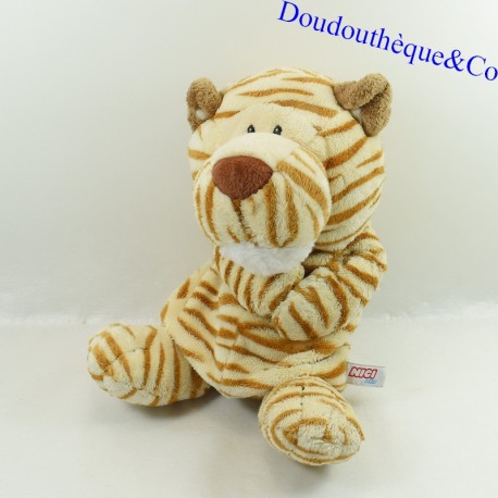 Plush puppet tiger NICI beige and brown stripes 30 cm