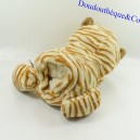 Peluche marionnette tigre NICI rayures beige et marron 30 cm