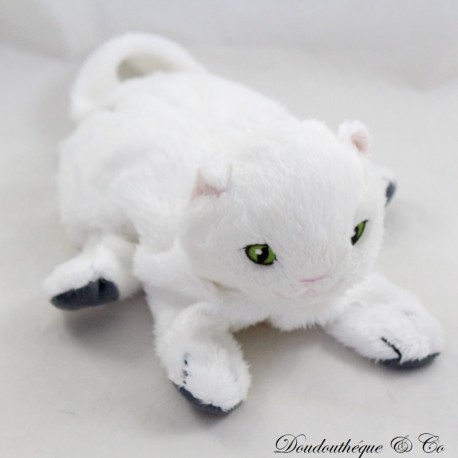 Plush puppet cat IKEA white gray long hair 22 cm