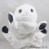 Peluche títere gato IKEA blanco gris pelo largo 22 cm
