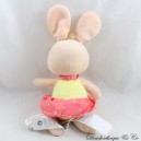 Conejo de peluche SARGENTO MAYOR Princesa vestido de lunares rosa lunares blanco amarillo 27 cm