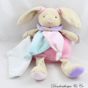 Doudou rabbit CUDDLY TOY AND COMPANY Picking pink green handkerchief white DC2809 Collector