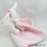Pañuelo Doudou conejo MAISONS DU MONDE pañuelo rosa blanco nudo 34 cm