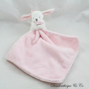 Doudou handkerchief rabbit MAISONS DU MONDE white pink handkerchief knot 34 cm
