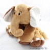 Peluche elefante LGRI Soft Friends marrone bianco gingham ribbon 30 cm
