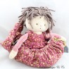 Baby carrier and doll MOULIN ROTY Small pink green thing floral patterns 35 cm