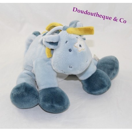 Lucien Peluche Cavallo NOUKIE'S Victor e Lucien Occhio Stella Blu 18 cm