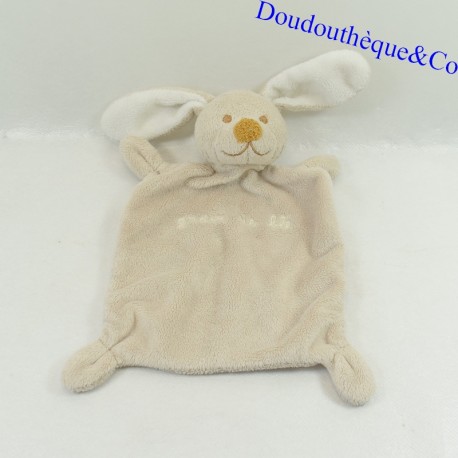 Flaches Kaninchen Kuscheltier WEIZENKORN weiß beige 22 cm