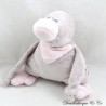 Plush bird duck J-LINE gray pink heart white embroidered 20 cm