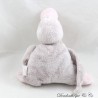 Pato pájaro de peluche J-LINE gris rosa corazón blanco bordado 20 cm