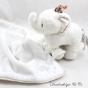 Handkerchief blanket Ferdinand elephant TOAST AND CHOCOLATE beige embroidery TC 40 cm