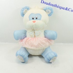 Plüschbär BIKIN Puffalump Fallschirm Canvas rosa Kleid Fliege Vintage