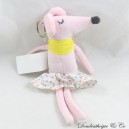 Keychain plush mouse ETAM pink skirt fabrics bandana yellow 22 cm