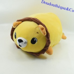 Peluche Lion AUCHAN Style Tsum-Tsum jaune 30 cm