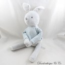 Plüsch Hase OBAIBI grau T-Shirt gestreift blau weiß 44 cm