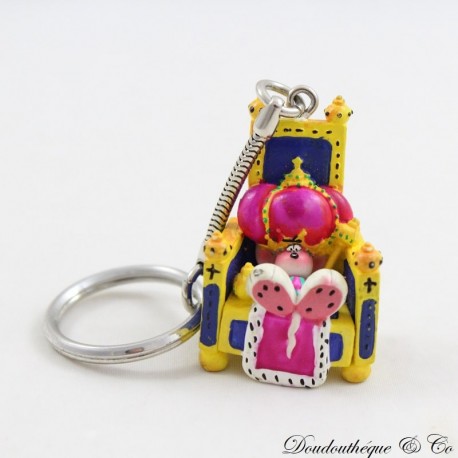 Keychain figurine Diddl King on his throne pvc keychain 4 cm