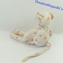 Plush mouse SMALL BOAT printed leaves and pink flowers 24 cm