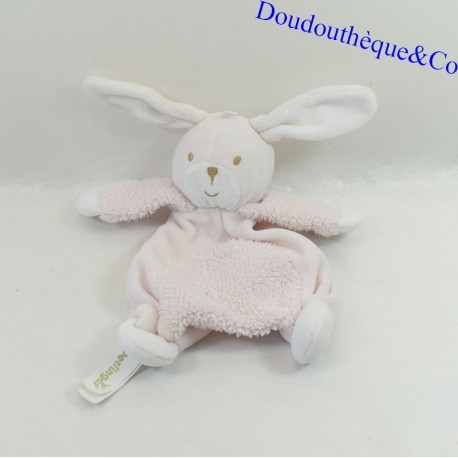 Doudou coniglio piatto BERLINGOT bianco 19 cm