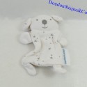 Mini doudou chien VERTBAUDET étoiles blanc argent 12 cm