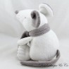 Plush mouse BERGERE DE FRANCE white gray