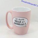 Ceramic mug Falbala PARC ASTERIX in relief "I am beautiful and rebellious! " 13 cm
