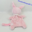 Flat cuddly toy rabbit TEX BABY pink scarf pink peas 28 cm