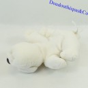 Plush dog LANSAY Les Adoptous white 1997 vintage 19 cm