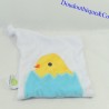 Flat cuddly toy Chick BABY CALINE white yellow knots 26 cm